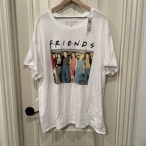 NWT White Friends T-Shirt 3X
